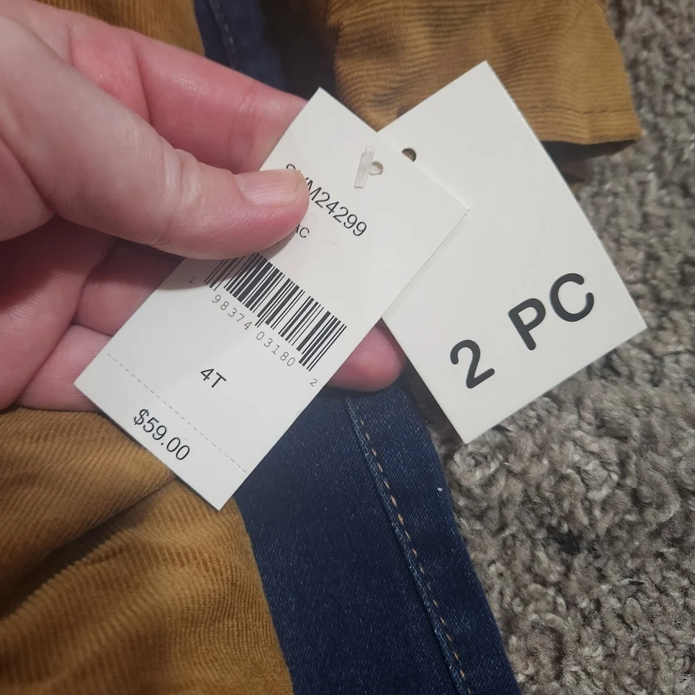 7 For All Mankind Brown and Blue Kids Matching Set